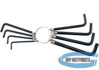 Набор ключей имбусовых TORX  9шт:T10,15,20,25,27,30,40,45,50, оксидированные, на кольце// SPARTA